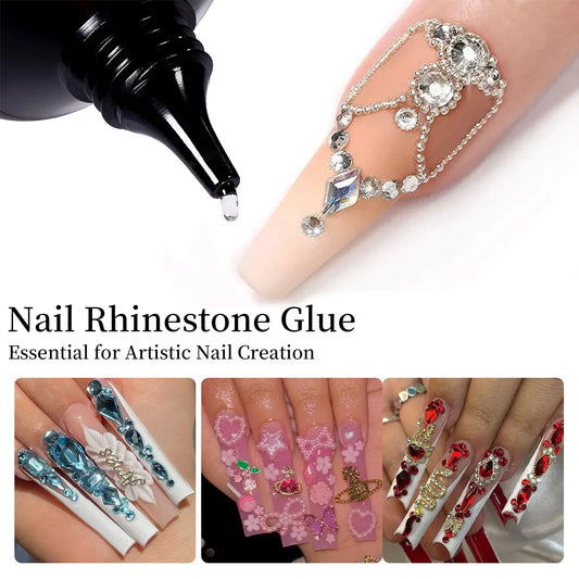 Skin Haven Super Strong Nail Rhinestone Gel Glue 30g for durable nail art and rhinestone adhesion in nail care.