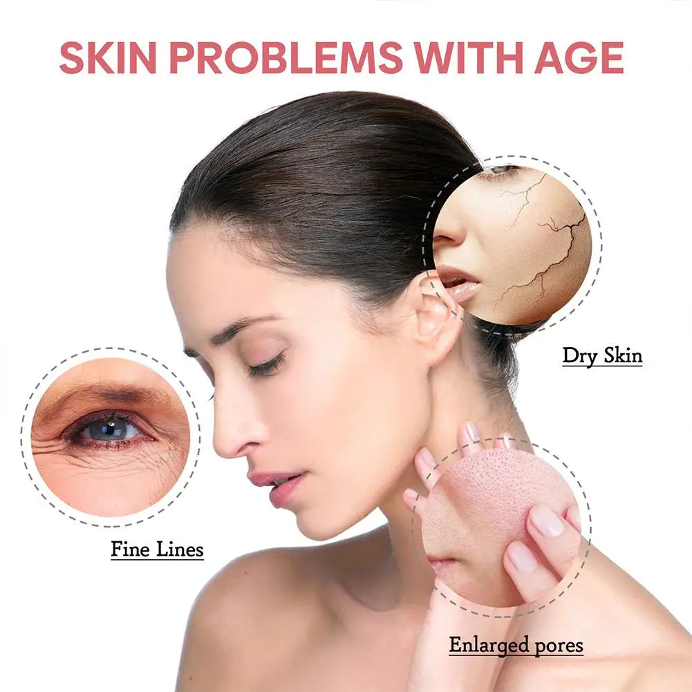 Skin Haven Glow & Firm Facial Serum in a sleek bottle, showing a clear, lightweight skincare product with a smooth texture.