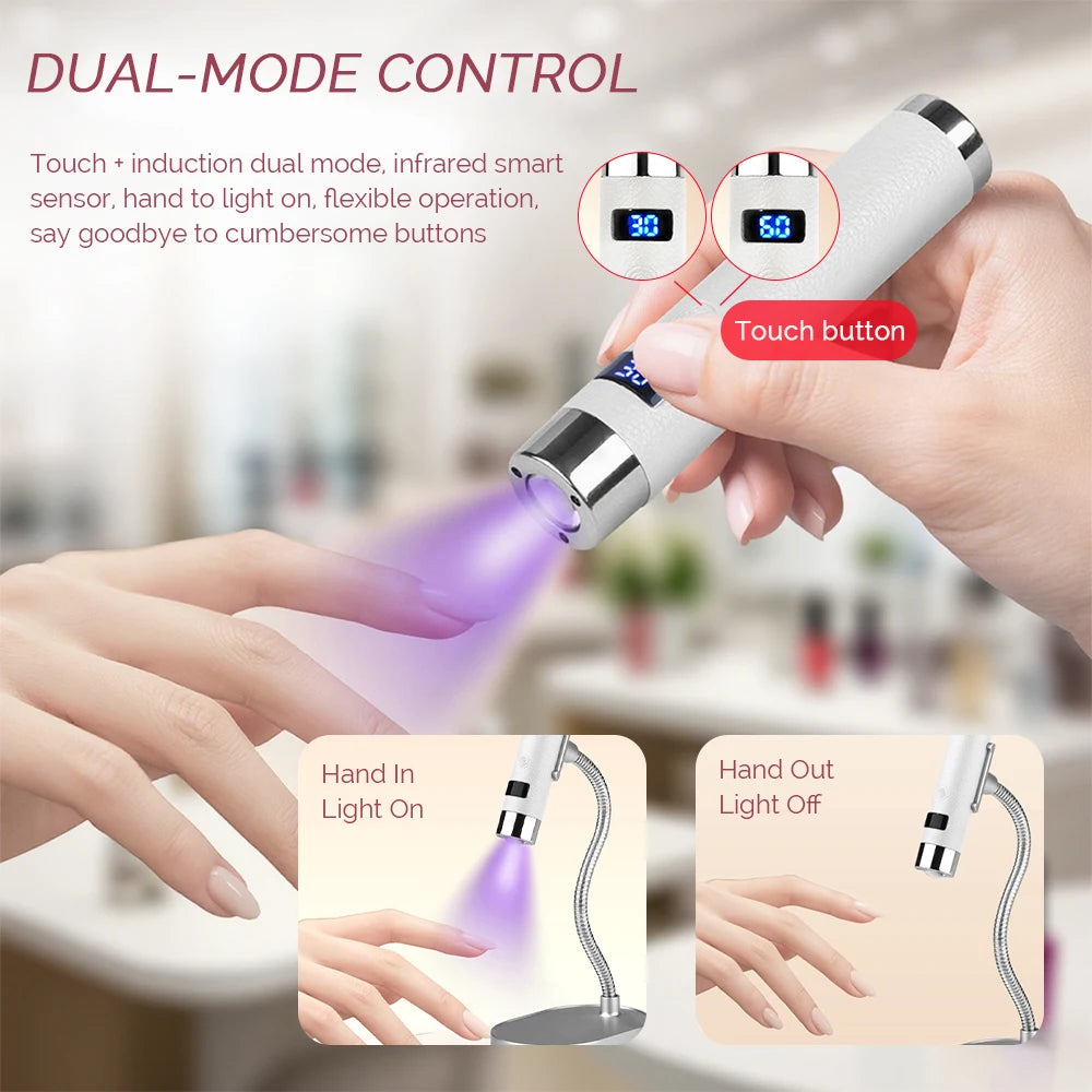 Mini UV LED Nail Dryer Lamp – Rechargeable & Portable