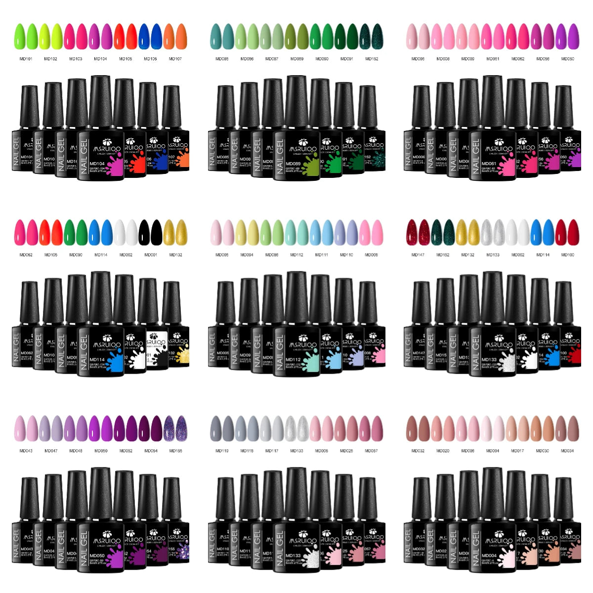 7-Piece Gel Nail Polish Set For Long-Lasting Manicures