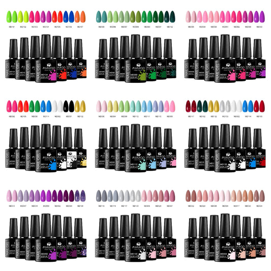 7-Piece Gel Nail Polish Set For Long-Lasting Manicures