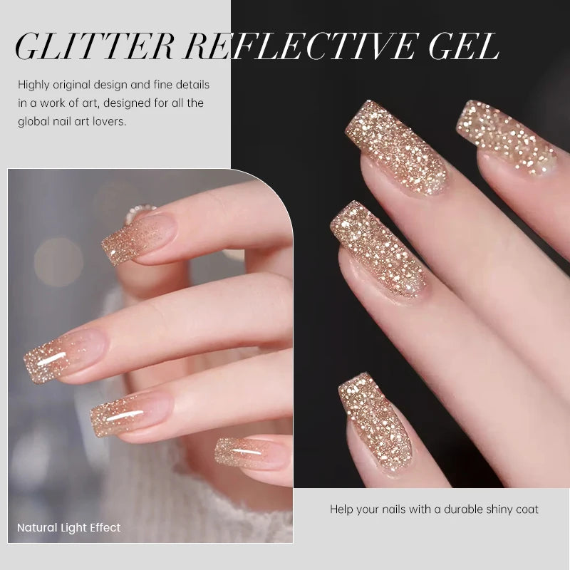Reflective Glitter Gel Nail Polish 15 ml – Soak Off UV/LED