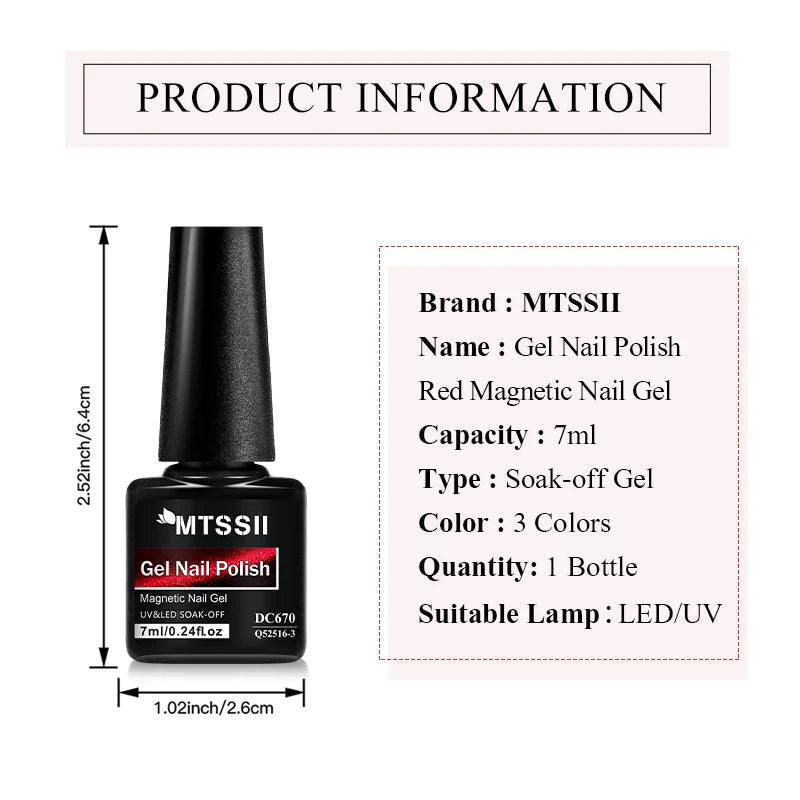 Wine Red Cat Eye Gel Nail Polish – Magnetic 7 ml
