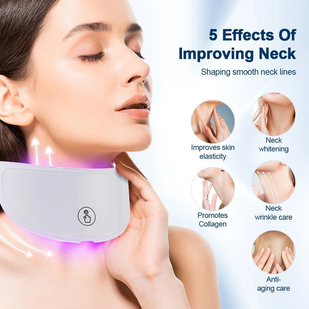 7-Color LED Facial Mask With Neck – Skin Firming Care