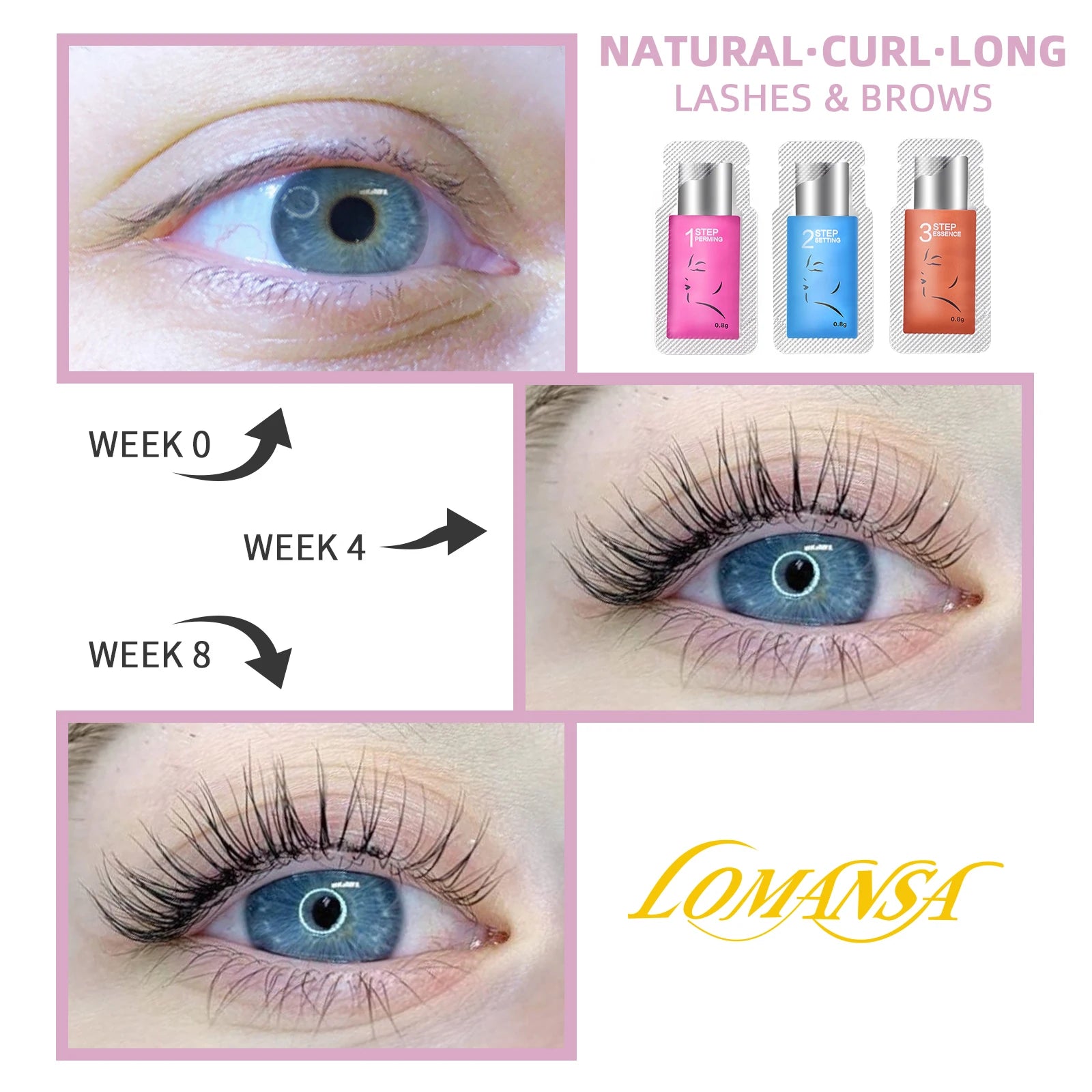 Lash Lift Perm Kit Sachets – 10-Pack Quick Setting