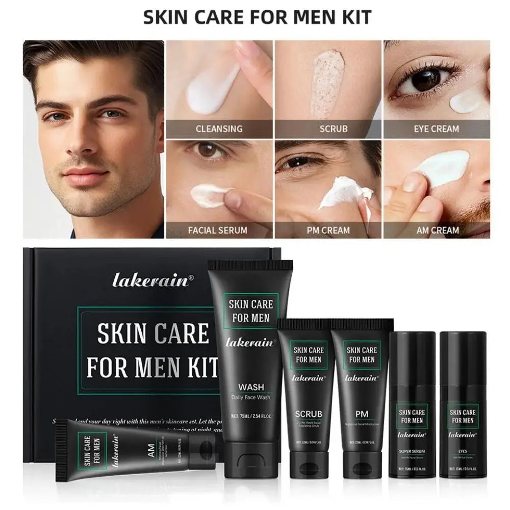 Men’s Skincare Set With Face Wash, Serum & Moisturizers
