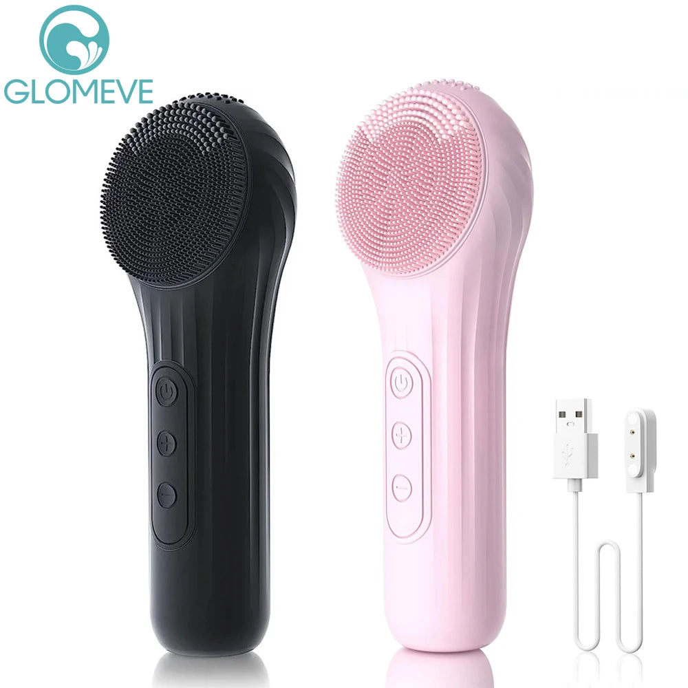 Sonic Silicone Facial Cleansing Brush With Heat Massage