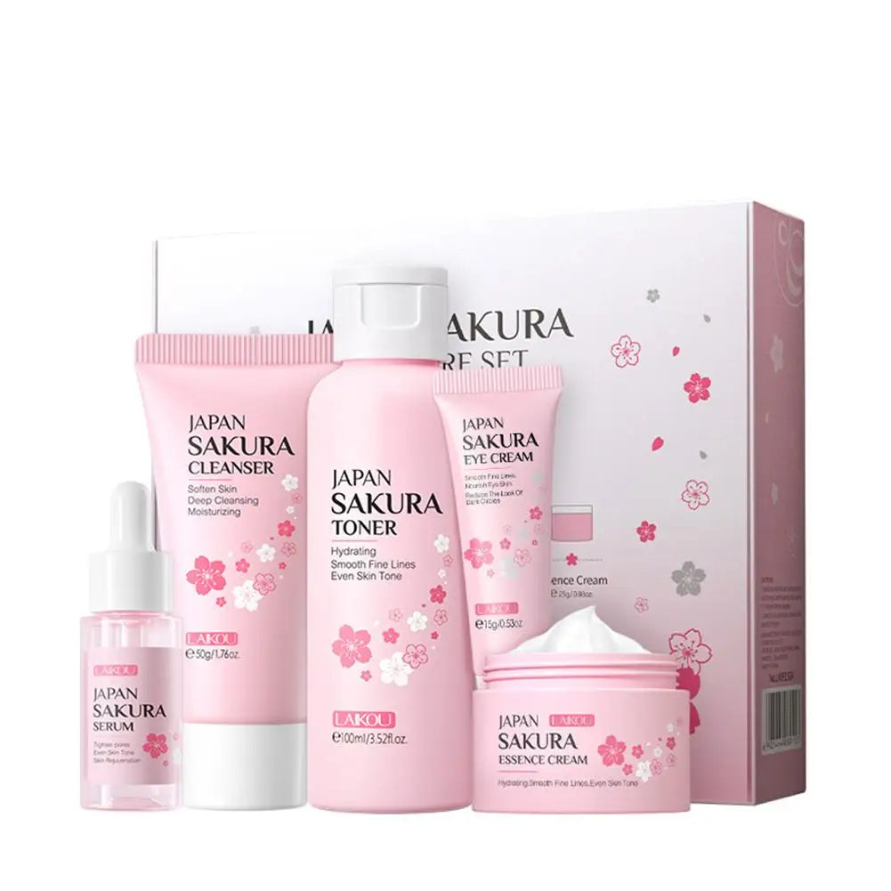 Sakura Facial Skincare Set – Hydrating Cherry Blossom Kit