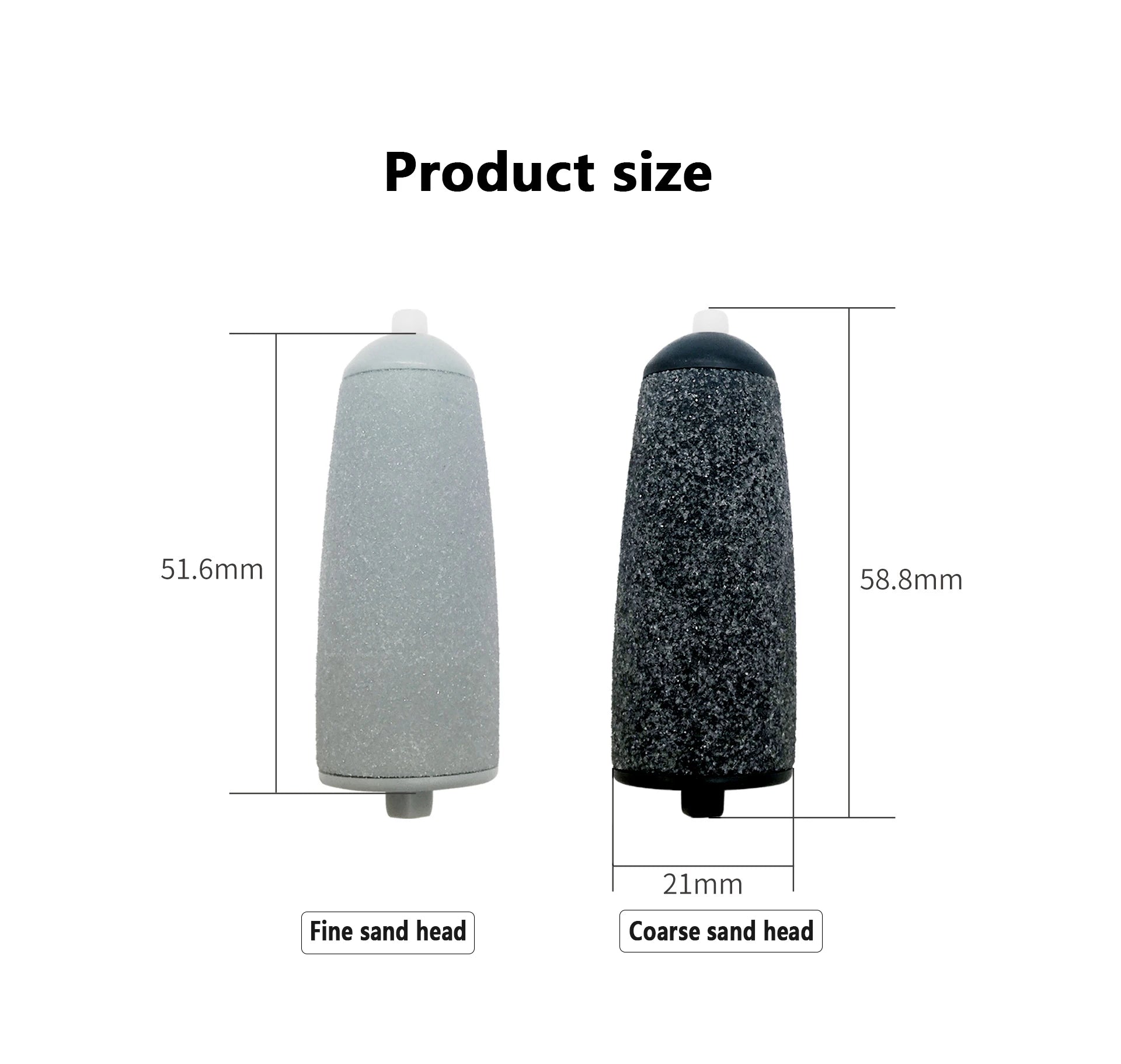 Foot File Replacement Roller Heads Set of 8