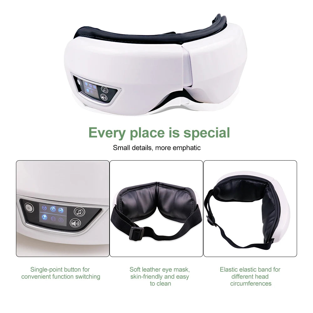 Smart Bluetooth Eye Massager Glasses With Heat