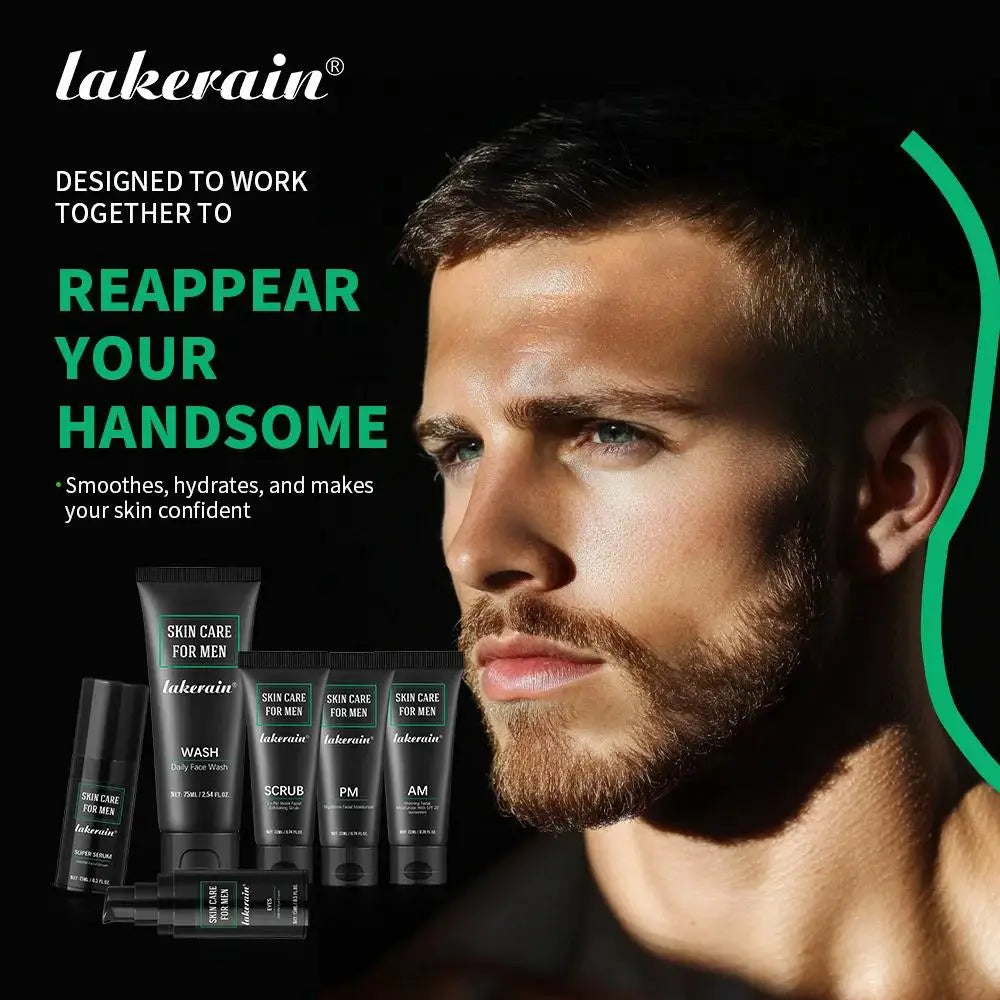 Men’s Skincare Set With Face Wash, Serum & Moisturizers