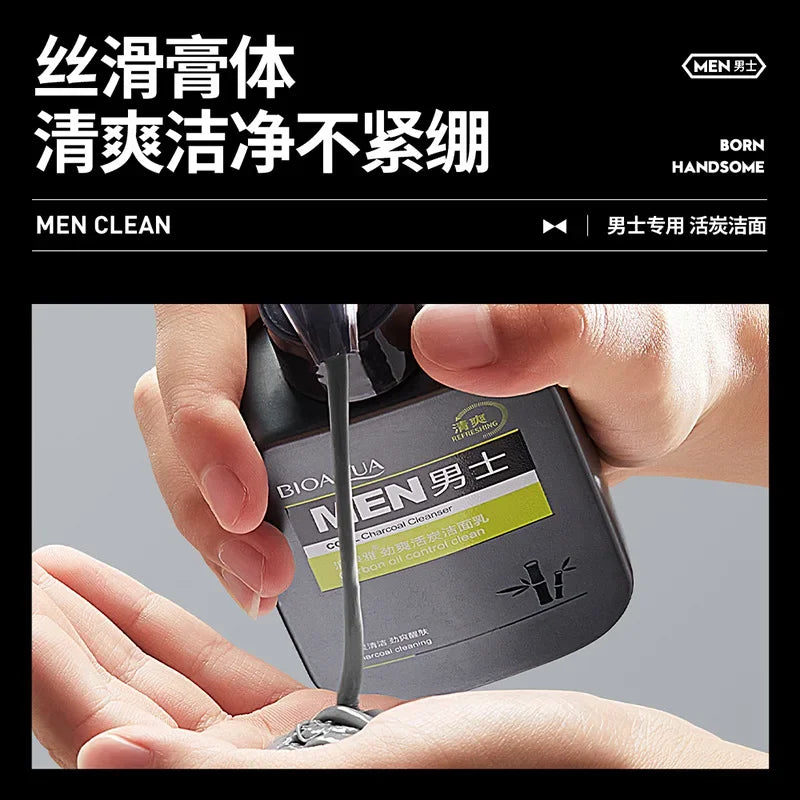 Men's Charcoal Facial Cleanser – Deep Pore Face Wash